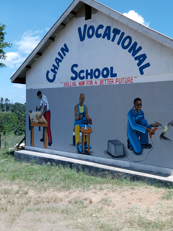 Gebäude der Berufsschule in Uganda
