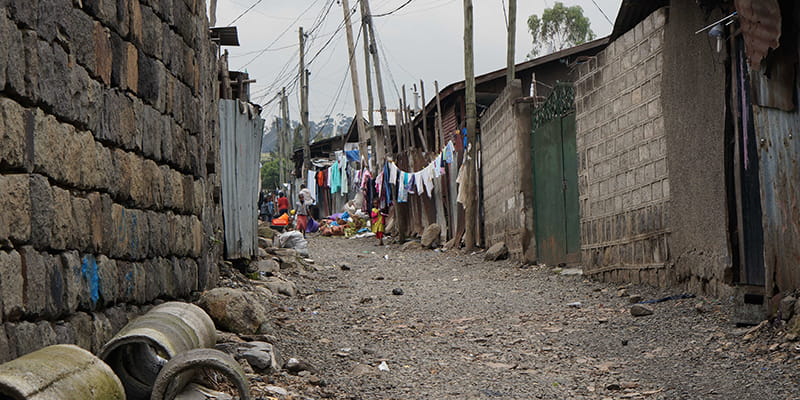 Wohnungen und Baracken in Äthiopien